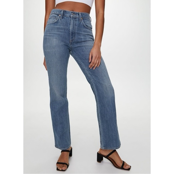 Citizens of Humanity Daphne Classic Mid Wash Straight High Jeans - Picture 1 of 7